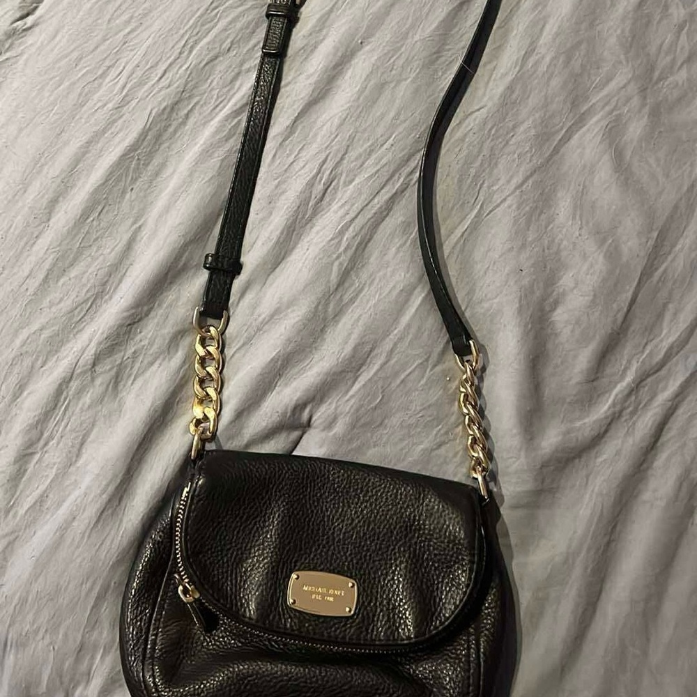 Michael Kors Black Crossbody Bag with Gold Chain